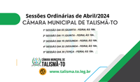 Sessões Ordinárias - Abril/2024