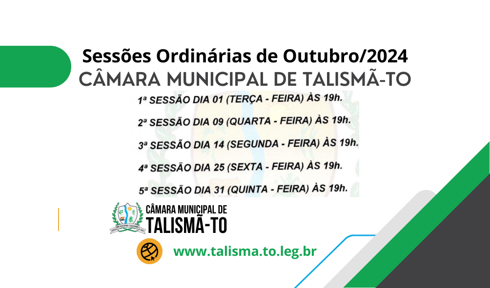 Sessões Ordinárias - Outubro/2024